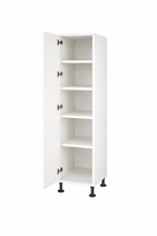 Kitchen Base 450mm 1 door tall cabinet, door open, White