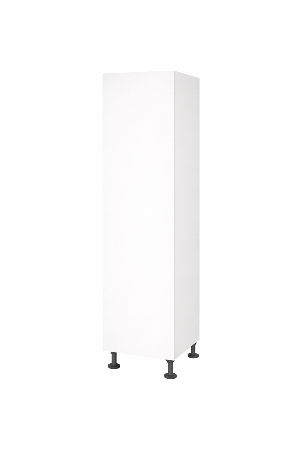 Kitchen Base 450mm, 1 Door Tall Cabinet, Door Closed, White