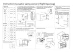 Detailed instruction manual for a swing corner trays that inegrate into a blind corner cabinet with diagrams and how to text