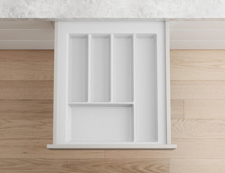 Tramezzo Cutlery Tray. Fits 450mm wide cabinet widths, Colour White