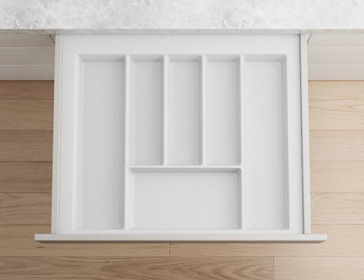 Tramezzo Cutlery Tray, Fits 600mm cabinet width, Colour White 