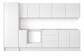 Kitchen Base 2554mm Complete Kitchen Cabinet Package